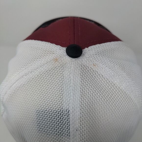 Troy Fitted Mesh Back Hat Red Embroidered Logo The Game Pro Poly Blend - Picture 6 of 12